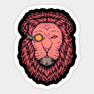 Lion Cyborg Sticker